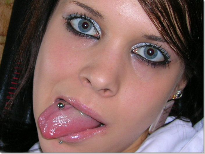 Spikey tongue ring blowjob fan pictures